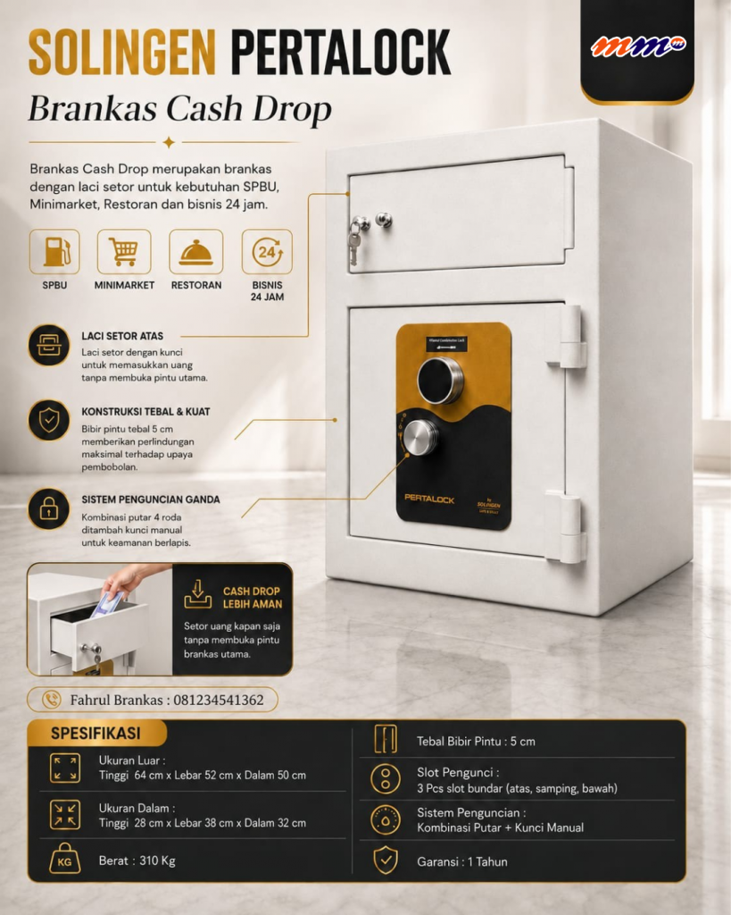 Brankas Cash Drop Solingen Pertalock 1